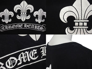 CHROME HEARTS クロムハーツ BSフレア プリント ロンT 長袖Tシャツ 95024 コットン ブラック ホワイト サイズXXL 美品 中古 4c073295