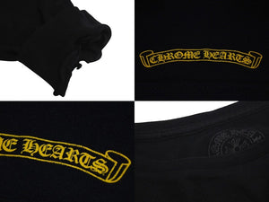 CHROME HEARTS クロムハーツ オレンジ ヴィンダガー ロングスリーブＴシャツ ロゴ コットン ブラック XXL 美品 中古 4c073296
