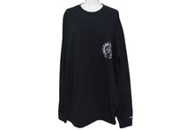 Load image into Gallery viewer, CHROME HEARTS クロムハーツ NY限定 フローラルクロスプリント ロングスリーブＴシャツ ロゴ コットン ブラック XXL 美品 中古 4c073298
