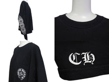 Load image into Gallery viewer, CHROME HEARTS クロムハーツ NY限定 フローラルクロスプリント ロングスリーブＴシャツ ロゴ コットン ブラック XXL 美品 中古 4c073298