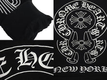 Load image into Gallery viewer, CHROME HEARTS クロムハーツ NY限定 フローラルクロスプリント ロングスリーブＴシャツ ロゴ コットン ブラック XXL 美品 中古 4c073298