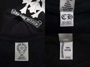 Chrome Hearts クロムハーツ Cemetery cross Line T shirt セメタリークロスライン T シャツ サイズ XXL ブラック 美品 中古4c073300