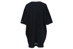 CHROME HEARTS クロムハーツ 半袖Tシャツ ネックロゴ クルーネック トップス 97729 コットン ブラック ホワイト XXL 美品 中古 4c073302