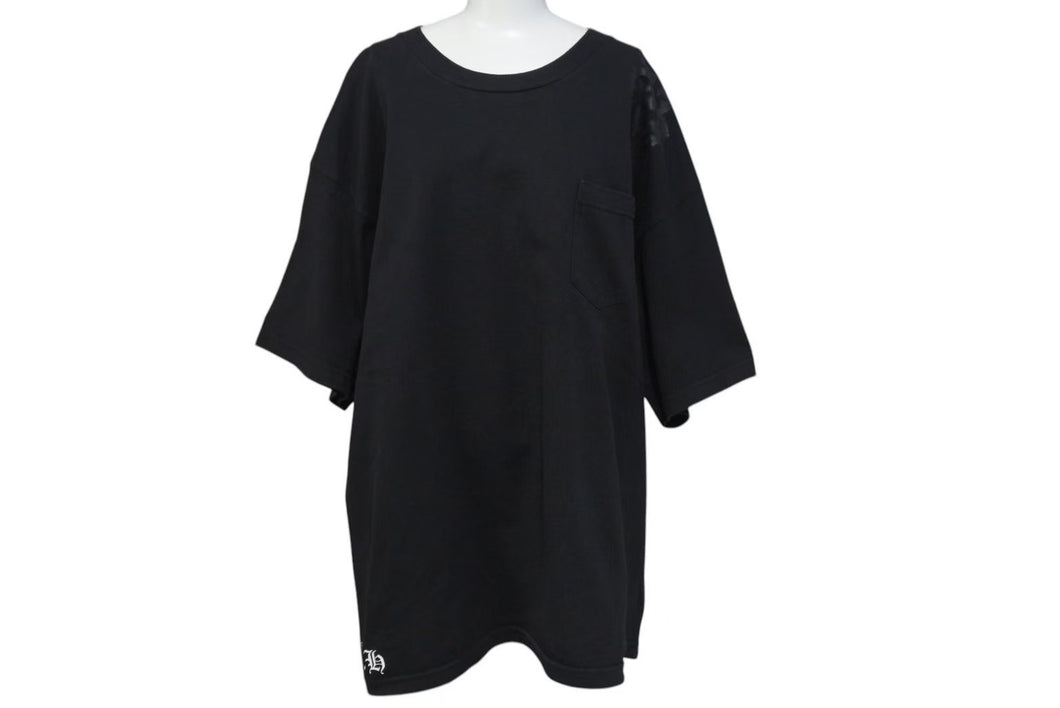 CHROME HEARTS クロムハーツ 半袖Ｔシャツ サイズXXL バックセメタリークロス ダガー プリント ブラック コットン 良品 中古 4c073303
