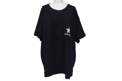 CHROME HEARTS クロムハーツ 半袖Ｔシャツ サイズXXL スターモチーフ ロゴ プリント ブラック コットン 良品 中古 4c073304