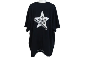 CHROME HEARTS クロムハーツ 半袖Ｔシャツ サイズXXL スターモチーフ ロゴ プリント ブラック コットン 良品 中古 4c073304