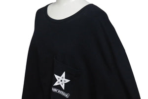 CHROME HEARTS クロムハーツ 半袖Ｔシャツ サイズXXL スターモチーフ ロゴ プリント ブラック コットン 良品 中古 4c073304