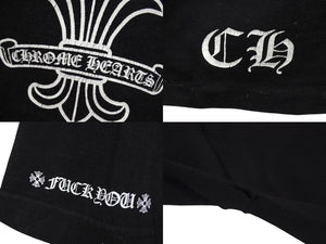 CHROME HEARTS クロムハーツ BSフレア プリント Ｔシャツ ロゴ コットン ブラック XXL 美品 中古 4c073305