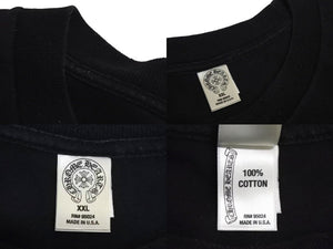 CHROME HEARTS クロムハーツ BSフレア プリント Ｔシャツ ロゴ コットン ブラック XXL 美品 中古 4c073305