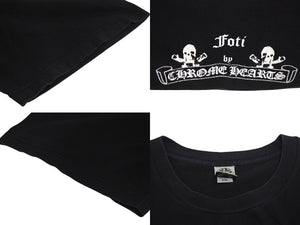 CHROME HEARTS クロムハーツ フォッティ TバーＴシャツ ロゴ コットン ブラック XXL 美品 中古 4c073309