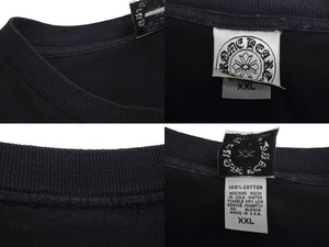 CHROME HEARTS クロムハーツ フォッティ TバーＴシャツ ロゴ コットン ブラック XXL 美品 中古 4c073309