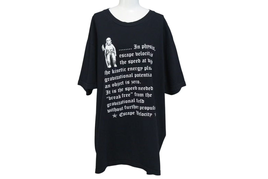 CHROME HEARTS クロムハーツ フォッティ プリントＴシャツ ロゴ コットン ブラック XXL 美品 中古 4c073311