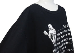 CHROME HEARTS クロムハーツ フォッティ プリントＴシャツ ロゴ コットン ブラック XXL 美品 中古 4c073311