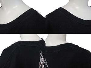 CHROME HEARTS クロムハーツ フォッティ プリントＴシャツ ロゴ コットン ブラック XXL 美品 中古 4c073311