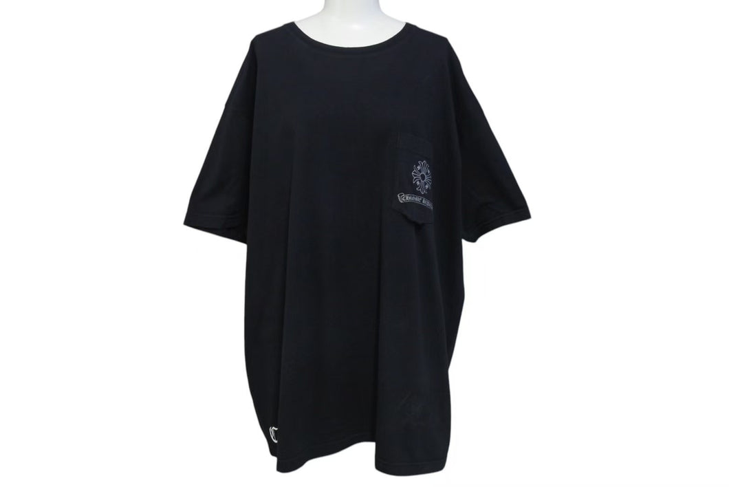 Chrome Hearts クロムハーツ CH 半袖Tシャツ バッククロスプリントTシャツ 95024 U.S.A製 コットン ブラック サイズXXL 美品 中古 4c073312