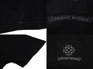Chrome Hearts クロムハーツ CH 半袖Tシャツ バッククロスプリントTシャツ 95024 U.S.A製 コットン ブラック サイズXXL 美品 中古 4c073312