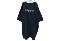 Load image into Gallery viewer, BALENCIAGA バレンシアガ 19AW オーバーサイズ ロゴ刺繍 半袖Ｔシャツ ネイビー コットン 583214 サイズM 良品 中古 4c073313