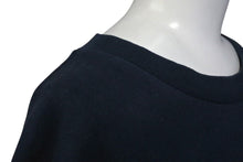 Load image into Gallery viewer, BALENCIAGA バレンシアガ 19AW オーバーサイズ ロゴ刺繍 半袖Ｔシャツ ネイビー コットン 583214 サイズM 良品 中古 4c073313