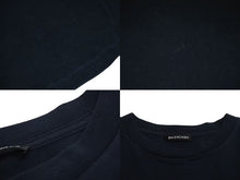 Load image into Gallery viewer, BALENCIAGA バレンシアガ 19AW オーバーサイズ ロゴ刺繍 半袖Ｔシャツ ネイビー コットン 583214 サイズM 良品 中古 4c073313