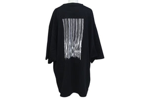 BALENCIAGA バレンシアガ 21AW バーコード ロゴ プリント 半袖Ｔシャツ ブラック コットン 661715 サイズM 良品 中古 4c073314