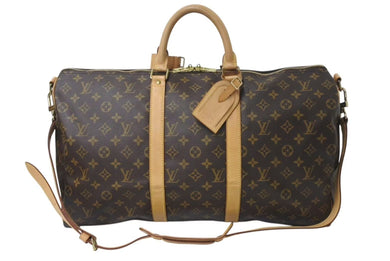 LOUIS VUITTON ルイヴィトン キーポルバンドリエール50 ボストンバッグ M41416 モノグラムキャンバス ブラウン 美品 中古 4c073324