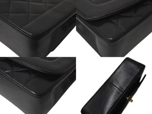 CHANEL シャネル マトラッセ25 ダイアナ ショルダーバッグ A01165 レザー ラムスキン 3番台 ゴールド金具 ブラック 美品 中古 4c073328
