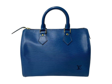 LOUIS VUITTON ルイヴィトン スピーディ25 M5923G ハンドバッグ ブルー シルバー金具 エピレザー 美品 中古 4c073335