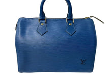Load image into Gallery viewer, LOUIS VUITTON ルイヴィトン スピーディ25 M5923G ハンドバッグ ブルー シルバー金具 エピレザー 美品 中古 4c073335