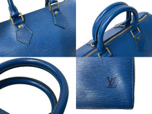 Load image into Gallery viewer, LOUIS VUITTON ルイヴィトン スピーディ25 M5923G ハンドバッグ ブルー シルバー金具 エピレザー 美品 中古 4c073335