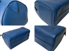Load image into Gallery viewer, LOUIS VUITTON ルイヴィトン スピーディ25 M5923G ハンドバッグ ブルー シルバー金具 エピレザー 美品 中古 4c073335