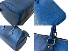 Load image into Gallery viewer, LOUIS VUITTON ルイヴィトン スピーディ25 M5923G ハンドバッグ ブルー シルバー金具 エピレザー 美品 中古 4c073335