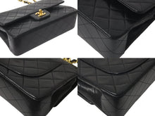 Load image into Gallery viewer, 極美品 CHANEL シャネル マトラッセ23 Wフラップ チェーン ショルダーバッグ ラムスキン1番台 ブラック ゴールド金具 中古 4c073342