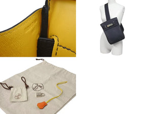 極美品 エルメス HERMES アッカドPM B刻印 ワンショルダーバッグ キャバン×ジョーヌナプル トゴ 新型 シルバー金具 中古 4c073347