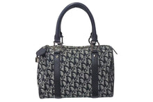 画像をギャラリービューアに読み込む, Christian Dior クリスチャンディオール トロッター 25cm ハンドバッグ BO A 0023 ブラック シルバー金具 美品 中古 4c073348