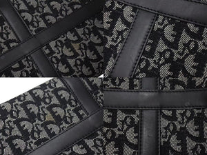 Christian Dior クリスチャンディオール トロッター 25cm ハンドバッグ BO A 0023 ブラック シルバー金具 美品 中古 4c073348
