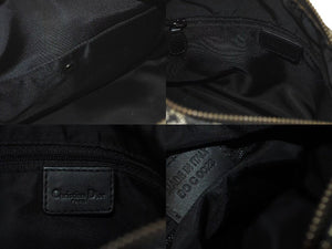 Christian Dior クリスチャンディオール トロッター 25cm ハンドバッグ BO A 0023 ブラック シルバー金具 美品 中古 4c073348
