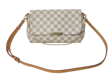 LOUIS VUITTON ルイヴィトン ショルダーバッグ ダミエアズール フェイボリットMM ダミエキャンバス N41275 美品 中古 4c073351