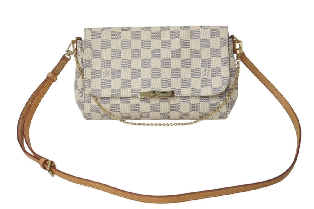 LOUIS VUITTON ルイヴィトン ショルダーバッグ ダミエアズール フェイボリットMM ダミエキャンバス N41275 美品 中古 4c073351
