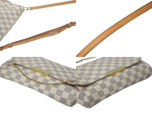 LOUIS VUITTON ルイヴィトン ショルダーバッグ ダミエアズール フェイボリットMM ダミエキャンバス N41275 美品 中古 4c073351
