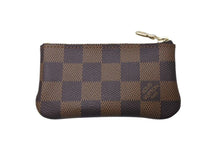 Load image into Gallery viewer, 極美品 LOUIS VUITTON ルイヴィトン ポシェット クレ キー コインケース N62658 ダミエキャンバス ブラウン ゴールド 中古 4c073355