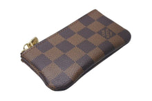 Load image into Gallery viewer, 極美品 LOUIS VUITTON ルイヴィトン ポシェット クレ キー コインケース N62658 ダミエキャンバス ブラウン ゴールド 中古 4c073355