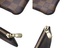 Load image into Gallery viewer, 極美品 LOUIS VUITTON ルイヴィトン ポシェット クレ キー コインケース N62658 ダミエキャンバス ブラウン ゴールド 中古 4c073355