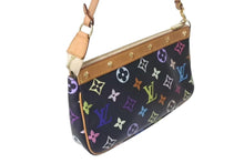 Load image into Gallery viewer, LOUIS VUITTON ルイヴィトン ポシェット アクセソワール アクセサリーポーチ M92648 モノグラムマルチ 村上隆 ブラック 美品 中古 4c073356