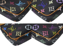 Load image into Gallery viewer, LOUIS VUITTON ルイヴィトン ポシェット アクセソワール アクセサリーポーチ M92648 モノグラムマルチ 村上隆 ブラック 美品 中古 4c073356
