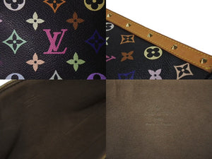 LOUIS VUITTON ルイヴィトン ポシェット アクセソワール アクセサリーポーチ M92648 モノグラムマルチ 村上隆 ブラック 美品 中古 4c073356