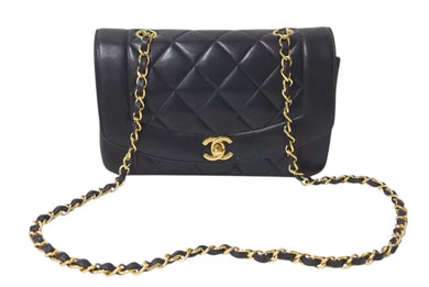 極美品 CHANEL シャネル シングルフラップ ダイアナマトラッセ22 ショルダーバッグ 4番台 A05289 ラムスキン 中古 4c073360