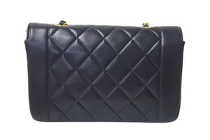 極美品 CHANEL シャネル シングルフラップ ダイアナマトラッセ22 ショルダーバッグ 4番台 A05289 ラムスキン 中古 4c073360
