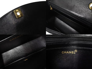 極美品 CHANEL シャネル シングルフラップ ダイアナマトラッセ22 ショルダーバッグ 4番台 A05289 ラムスキン 中古 4c073360
