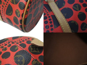 極美品 ルイヴィトン LOUIS VUITTON モノグラム パンプキンドット パピヨン ショルダー バッグ 赤 草間彌生 M40689 中古 4c073364