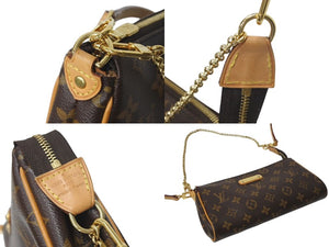 極美品 LOUIS VUITTON ルイヴィトン エヴァ 2WAYショルダーバッグ M95567 モノグラム ブラウン ゴールド金具 中古 4c073366